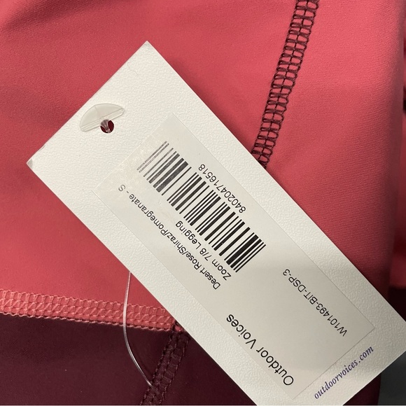 NWT Outdoor Voices Zoom Legging Desert Rose/Shiraz/Pomegranate SIZE SMALL - Picture 3 of 5